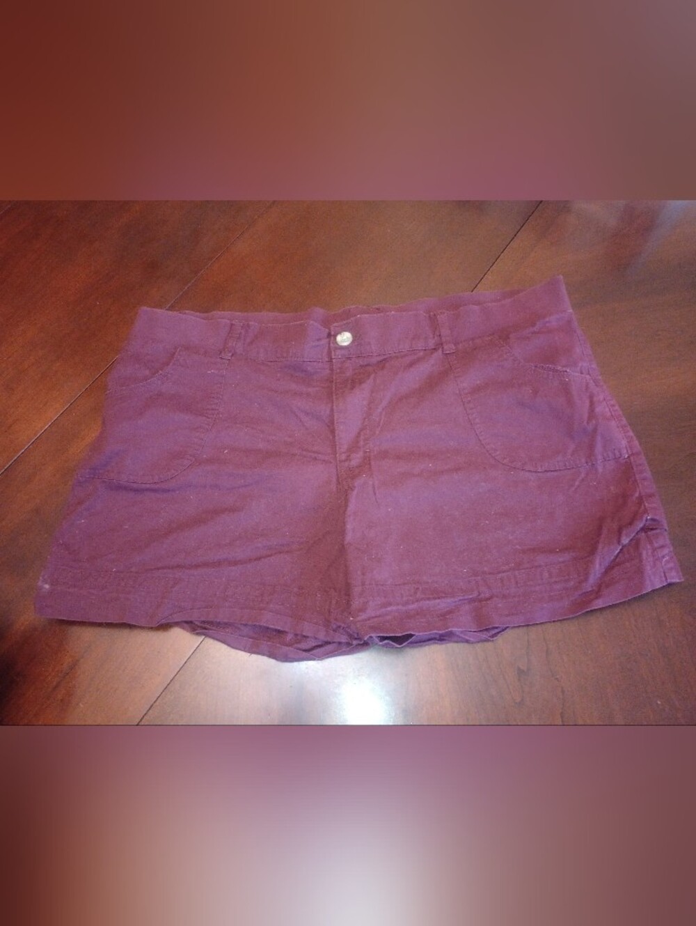 Women’s Burgundy Cotton Shorts
